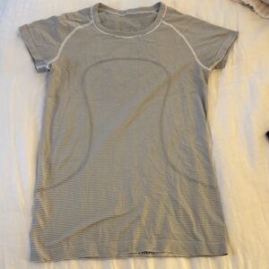 Striped Short Sleeve lululemon swiftly 8 black and white stripe